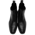 Alexander McQueen Black Metal Heel Chelsea Boots