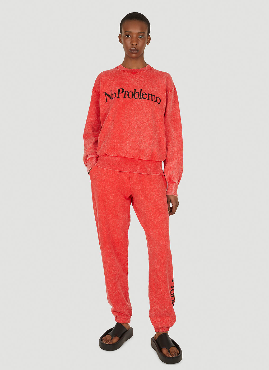 No Problemo Track Pants in Red ARIES