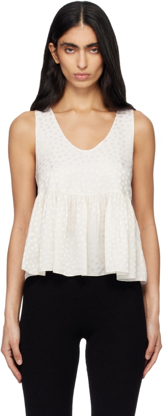 Photo: Chloé White Silk Tank Top