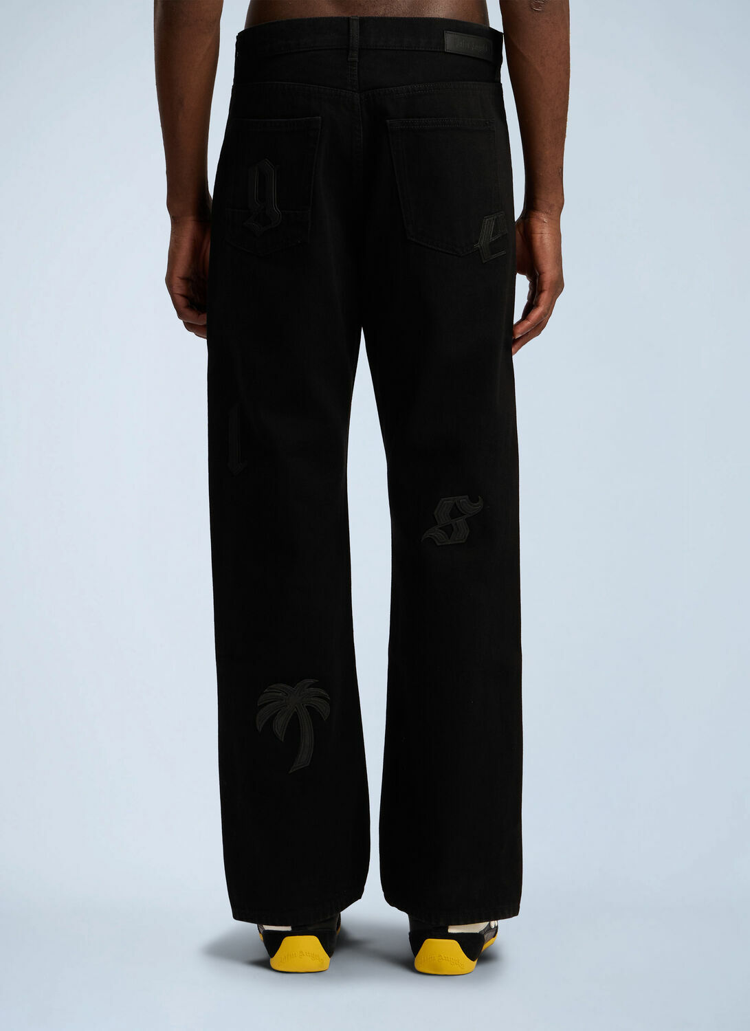 Palm Angels Logo Patch Straight Jeans