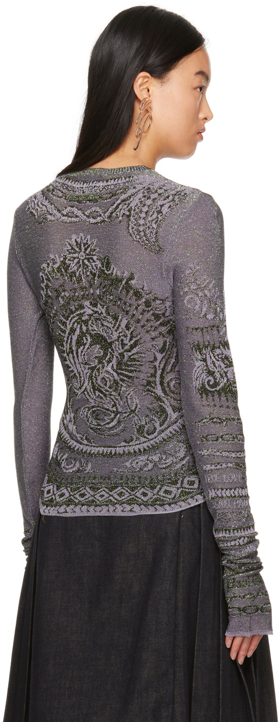 Jean Paul Gaultier Purple Soleil Long Sleeve T-Shirt Jean Paul