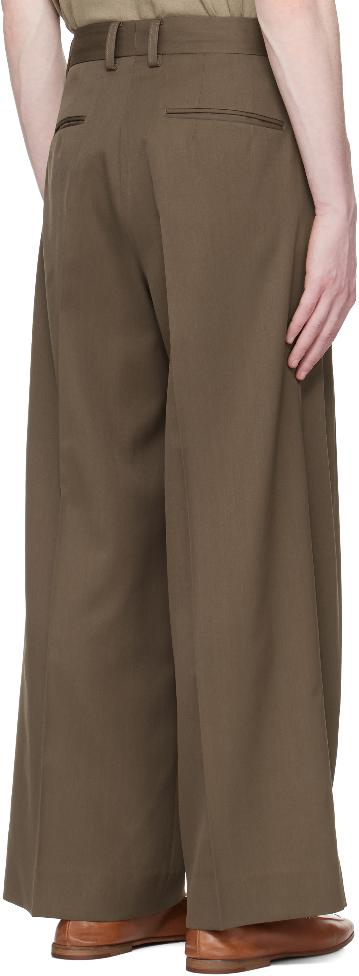 stein Taupe Extra Wide Trousers