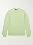 TOM FORD - Logo-Embroidered Cotton-Jersey Sweatshirt - Green
