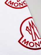 Moncler - Tapered Logo-Print Cotton-Jersey Sweatpants - White