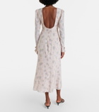 Alessandra Rich Floral open-back silk midi dress