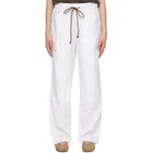rag & bone White Atlas Linen Trousers