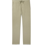 120% - Linen Drawstring Trousers - Green