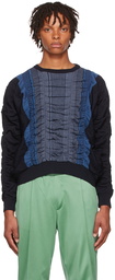 Bianca Saunders Navy Farah Edition Peel Sweater