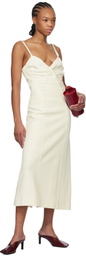 Jil Sander Off-White Sleeveless Midi Dress