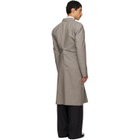 Jil Sander Gray Double-Breasted Coat