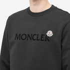 Moncler Men's Trademark Logo Crew Sweat in Black