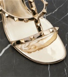 Valentino Garavani Rockstud metallic leather wedge sandals