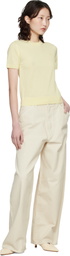 Maison Kitsuné Yellow Baby Fox Fine Merino Sweater
