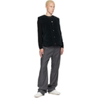 MM6 Maison Margiela Black Faux-Suede Vest