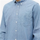 Norse Projects Men's Algot Chambray Shirt in Indigo