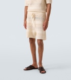 Commas Crochet cotton-blend shorts