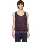 Dries Van Noten Purple Jarret Metallic Tank Top