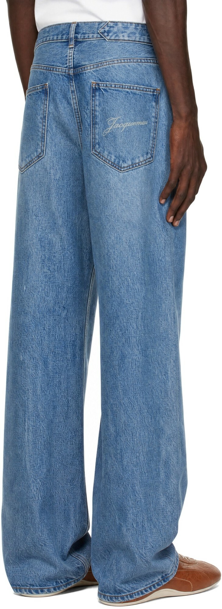 JACQUEMUS Blue 'The De-Nimes' Straight Jeans