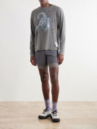 Satisfy - Logo-Print Distressed MothTech™ Cotton-Jersey T-Shirt - Gray