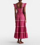 Rixo Chandra tiered cotton midi dress