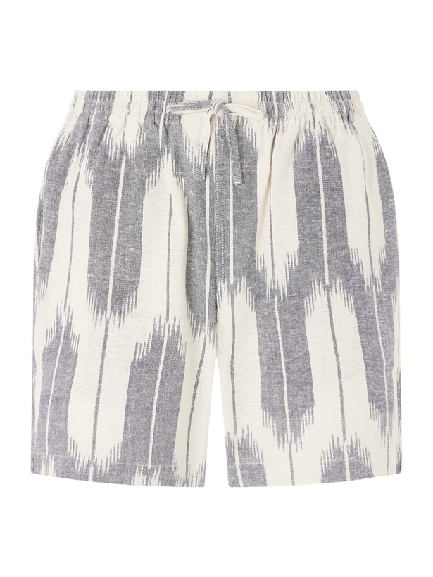 Photo: Kardo - Olbia Straight-Leg Cotton Drawstring Shorts - Gray