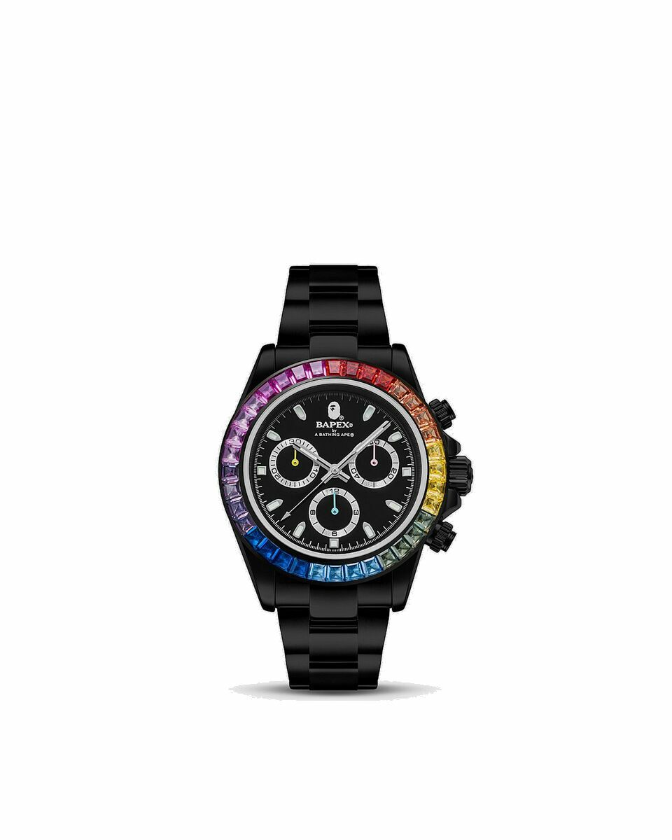 Photo: A Bathing Ape Type 4 Bapex Crystal Stone Black - Mens - Watches