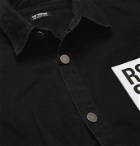 Raf Simons - Appliquéd Printed Denim Shirt - Black