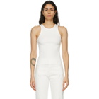 Esse Studios White High Neck Rib Tank Top