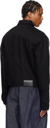 Mugler Navy & Black Bi-Tone Denim Jacket