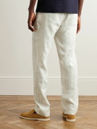 Loro Piana - Gadd Straight-Leg Linen Trousers - White