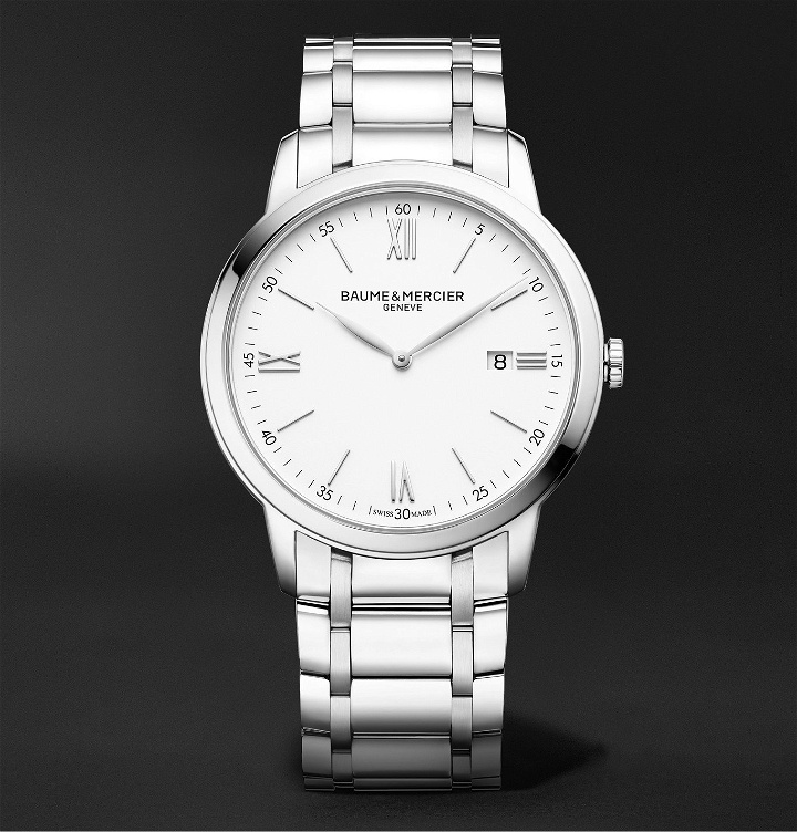 Photo: Baume & Mercier - Classima 42mm Stainless Steel Watch, Ref. No. MOA10526 - Silver