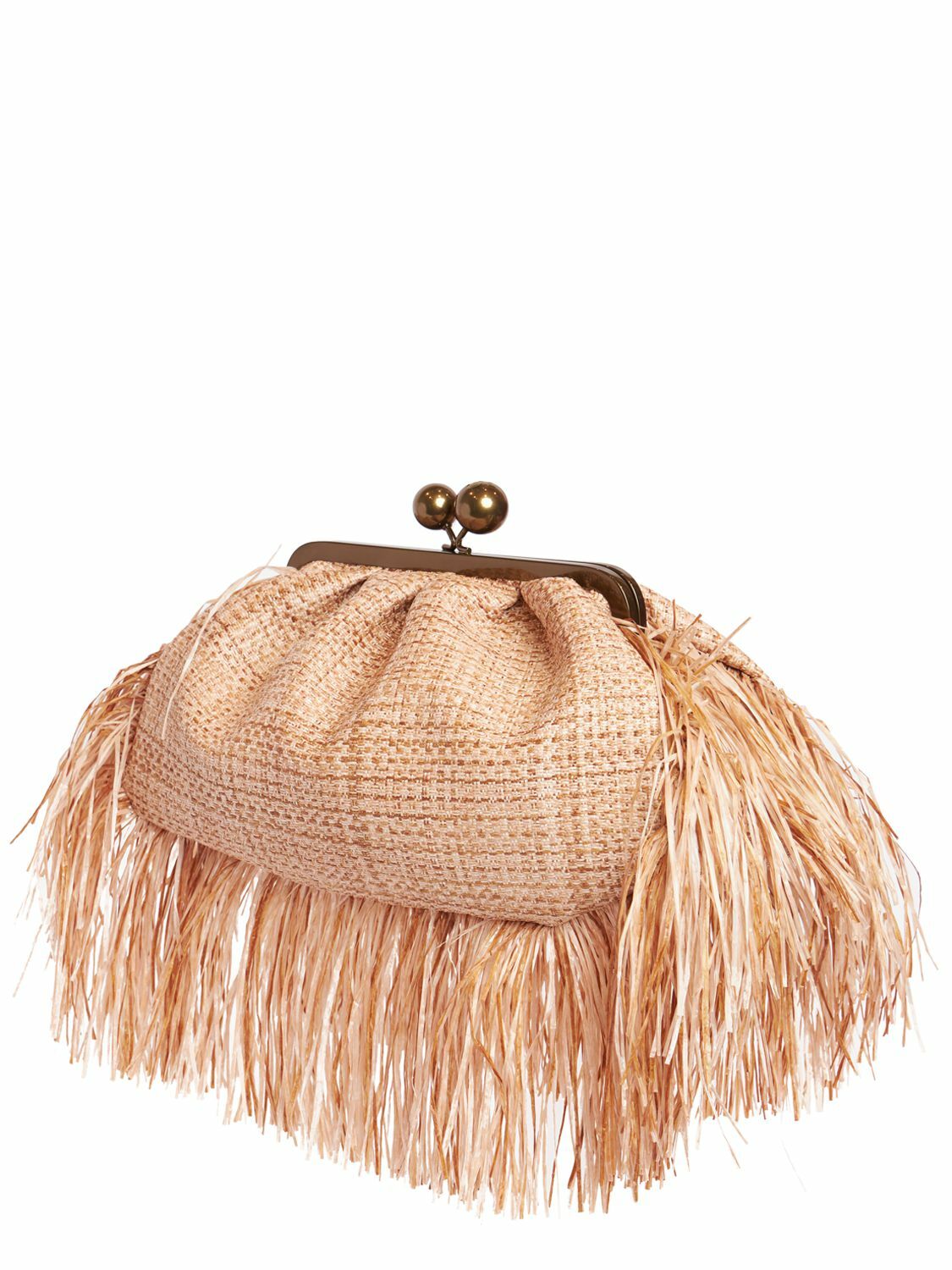 WEEKEND MAX MARA Belfrod Fringed Raffia Effect Clutch Weekend Max Mara