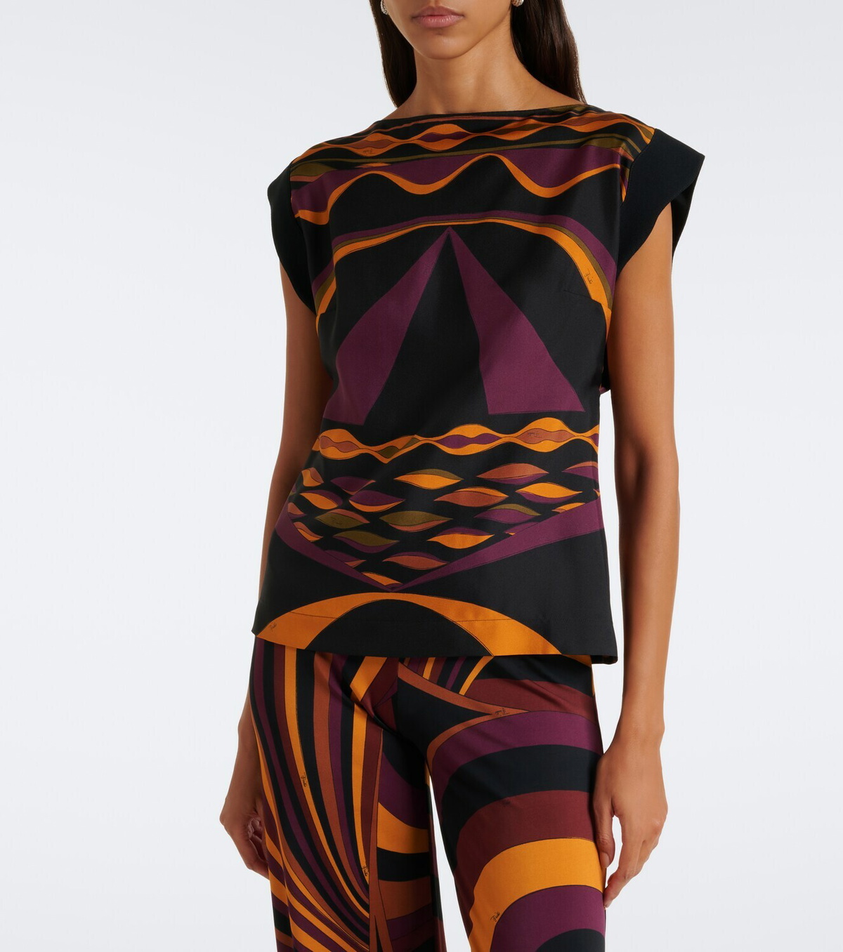 Pucci Dune silk twill top