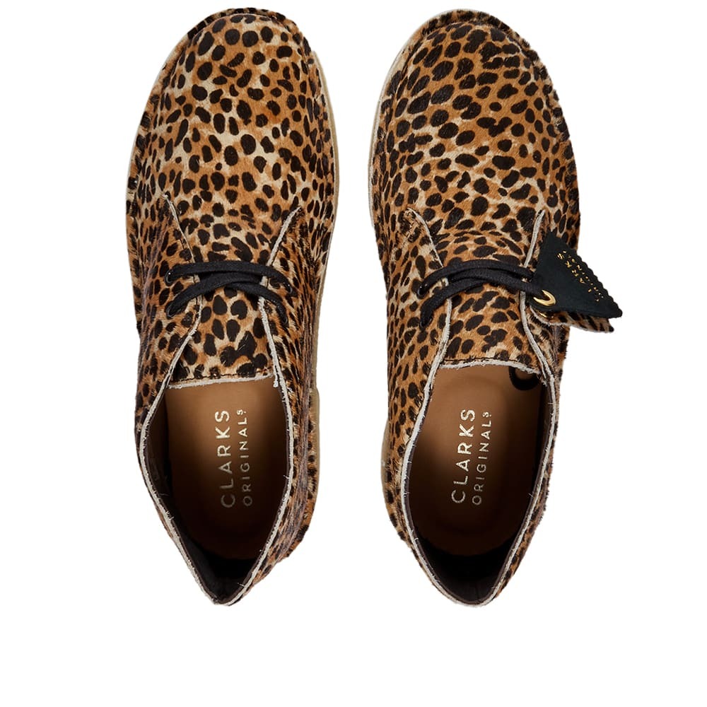 clarks desert boots leopard print