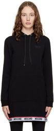 Moschino Black Bonded Hoodie