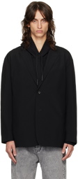 N.Hoolywood Black Tailored Oversized Jacket