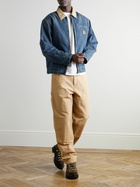 Carhartt WIP - OG Detroit Corduroy-Trimmed Padded Denim Jacket - Blue