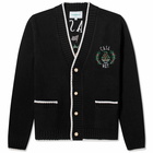 Casablanca Men's Embroidered Casa Way Cardigan in Black