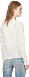 GUESS USA White Front Lettering T-shirt