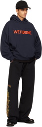 We11done Navy 'WE11DONE' Hoodie