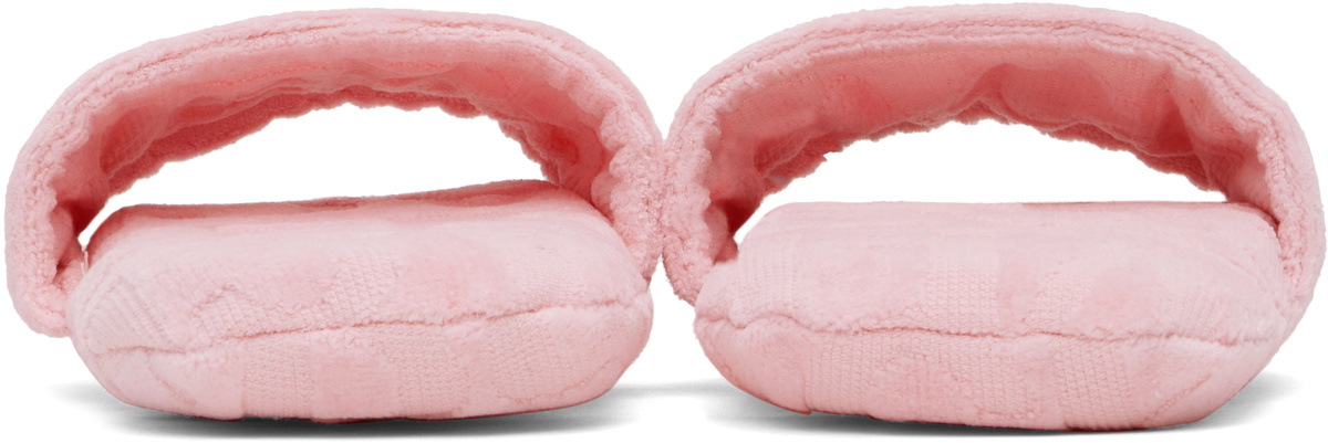 Versace Underwear Pink 'Versace' Allover Slippers Versace Underwear