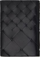 Bottega Veneta Black Intrecciato Passport Holder