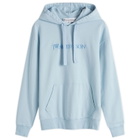 JW Anderson Men's Logo Embroidery Hoodie in Pale Blue
