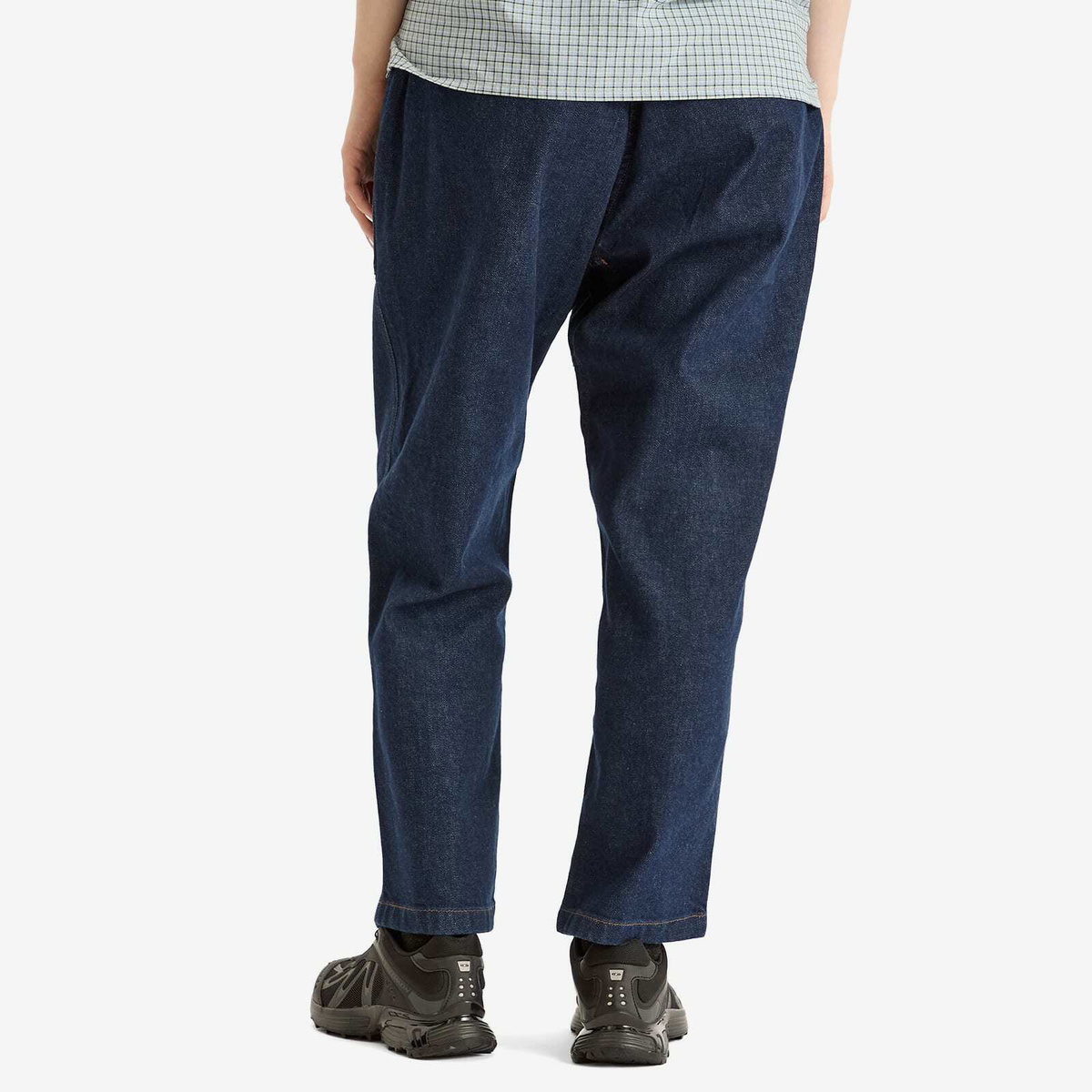 Gramicci Women's Stretch Denim Loose Tapered Pants in One Wash