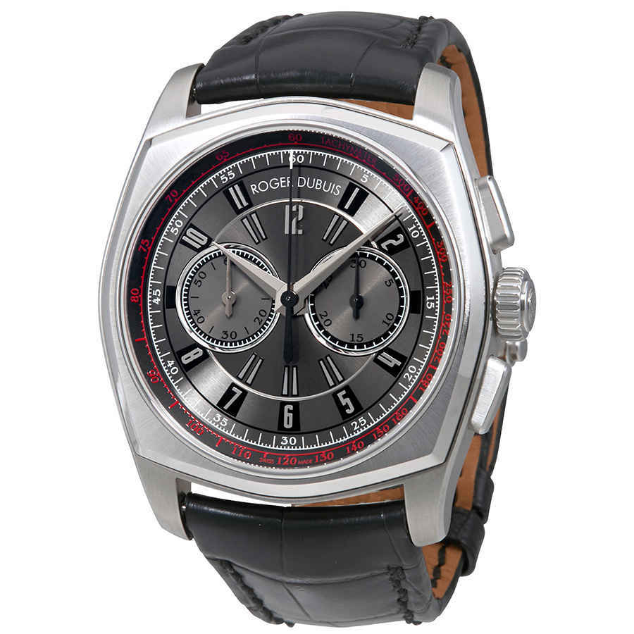 Roger Dubuis La Monegasque Grey Dial Black Alligator Leather Mens Watch RDDBMG0005