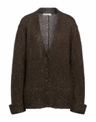 Manila Grace Womens Cardigan Dark in Brown