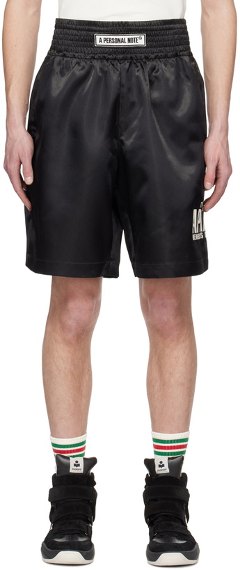 Photo: A PERSONAL NOTE 73 Black Drawstring Shorts