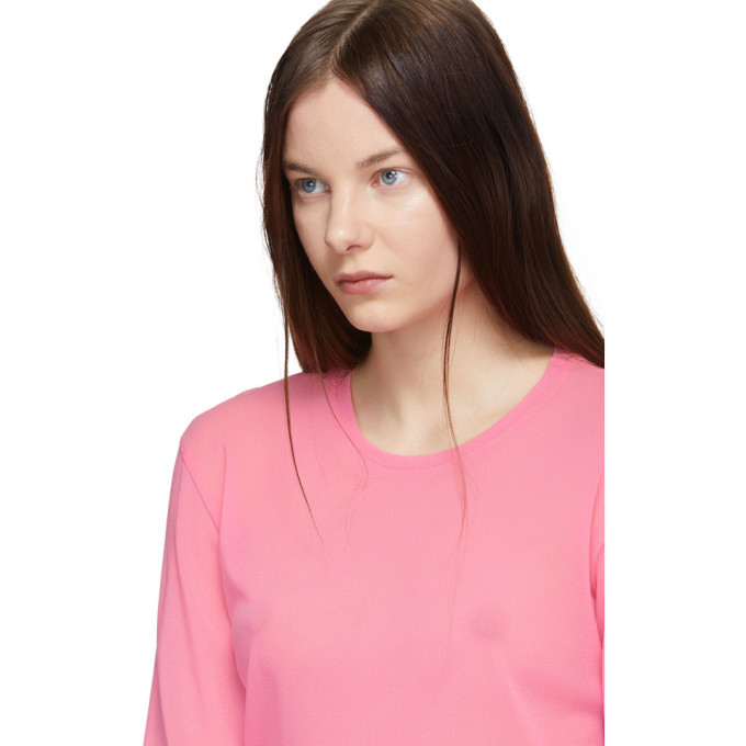 Anton Belinskiy Pink Mesh Long Sleeve T-Shirt