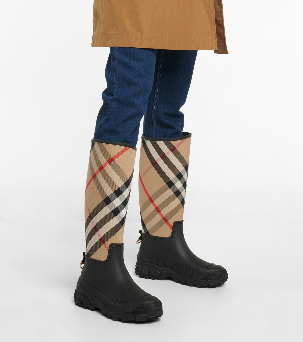 Burberry House Check rubber rain boots Burberry