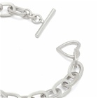 Serge DeNimes Men's Heart T-Bar Bracelet in Sterling Silver